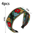 thumbnail image 2 of Diadema bohemia bordada a mano, diademas anchas florales bohemias, banda para el cabello de estilo étnico Vintage para mujeres y niñas, accesorios para el cabello, 2 of 5