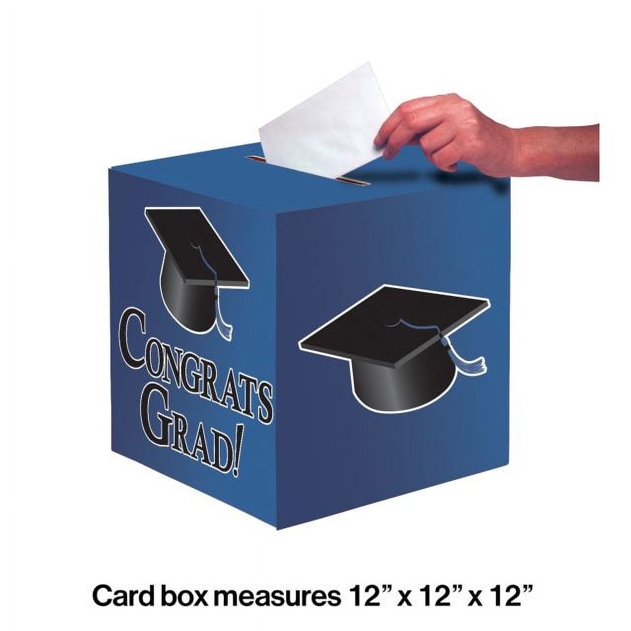Cobalt Blue Congrats Grad Card Box