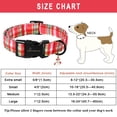 thumbnail image 5 of Collar para perro Aring Pet ajustable a cuadros rojos y verdes de 40,6 a 60 cm, 5 of 5