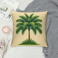 thumbnail image 2 of Acheng Palm Leaves with Lush Branches and Leaves Tropical Jungle Palm Leaves Short Plush Pillowcase 1 Piece White, 2 of 5