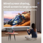 Mini Projector with WiFi , Native 1080P Projector , Projectors for Outdoor Movies Home Theater Built-in Speaker Android11 Dual WiFi6 Allwinner 1080p Compatible with iPhone/Android/PS4/Laptop