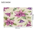 thumbnail image 5 of Wobogo A Pattern with Watercolor Fuchsia Orchids U-Shaped Toilet Bath Mat Set Super Soft Absorbent Quick Dry Memory Foam Non Slip Bathroom Rugs for Tub Shower and Single Sink, 5 of 9