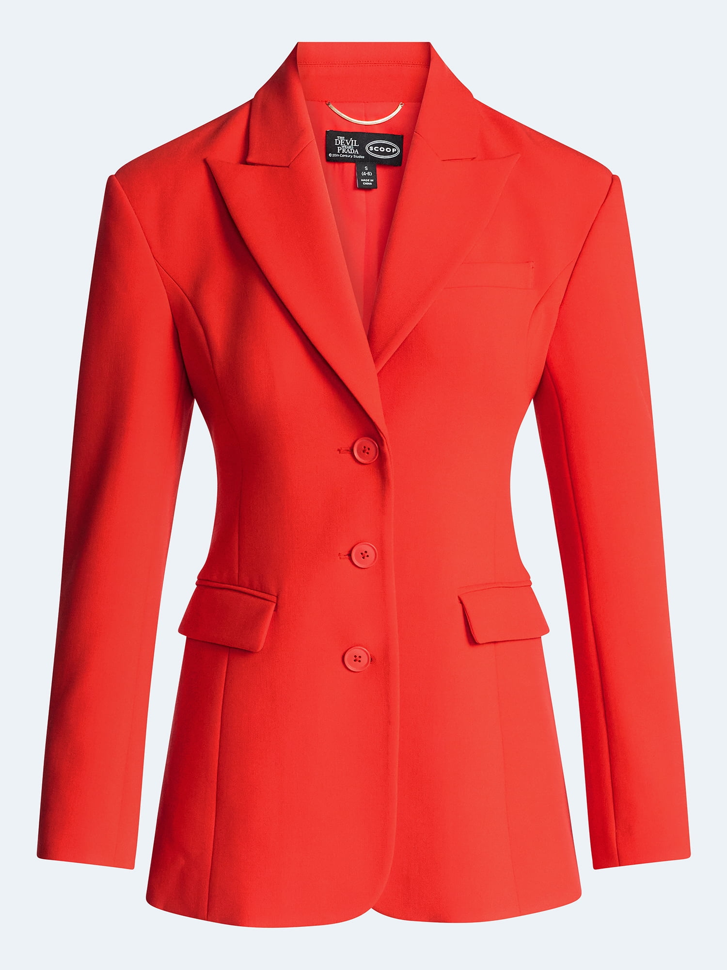 Devil Wears Prada Scoop Collection Women's and Women’s Plus Single Breasted Blazer, Sizes XS-4X