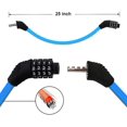 thumbnail image 2 of Security Bike Lock 4 Digit Resettable Combination Cable Lock For Bicycle, 2 Feet X 1/2 Inch, 2 of 7