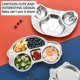 thumbnail image 5 of Lonchera, cajas Bento de acero inoxidable, bandeja de comedor dividida para niños, vajilla para bebés, bandeja de comedor dividida linda para comer en casa, bandeja de comedor, 5 of 8