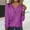 Purple, variant on Plus Size Tops Long Sleeve V Neck Botton Regular Casual Blouses Womens Plus Size Tops Red 2XL
