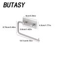 thumbnail image 3 of BUTASY Bathroom Toilet Paper Holder, Self Adhesive Tissue Rack Wall Mounted, No Drilling Rotatable Toilet Roll Holder for Bathroom Kitchen, 3 of 5