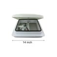 thumbnail image 1 of 14'' RV Roof Vent Fan Air Ventilation Simple Installation Weatherproof Leakproof with Lid Air Circulates Vent for Camper Van RV, 1 of 5