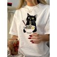 thumbnail image 1 of Women'S Vintage Casual Printed T-Shirt with a Round Neck, 1 of 6