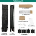 thumbnail image 5 of Sunvasagoo Double Roof Pop Up Outdoor Gazebo Canopy Tent - Heavy Duty Mosquito Netting Patio Shelter - Easy Setup Screened Pavilion Includes Sand Bags - 12x12ft for Garden, Backyard, Lawn, 5 of 15