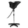 thumbnail image 2 of Saloniture Portable Salon Deep Basin Shampoo Sink with Drain - Black - Adjustable Height, 2 of 5