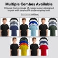 thumbnail image 2 of BROOKLYN VERTICAL Boys 5-Pack Short Sleeve T-Shirts – 100% Pre-Shrunk Cotton, Crew Neck, Regular Fit, 2 of 8