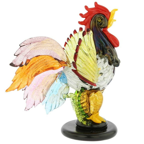 Glass Of Venice Murano Glass Rooster Sculpture