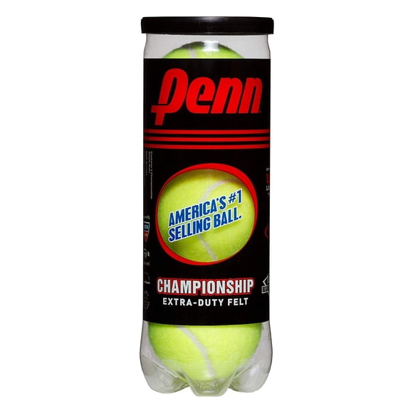 Pelotas de tenis Penn Championship de fieltro extra resistentes, 6 latas, 18 pelotas