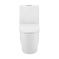 thumbnail image 3 of St. Tropez One Piece Elongated Toilet Dual Vortex Flush, Gold Hardware, 3 of 12