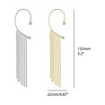 thumbnail image 3 of Pendientes con borlas brillantes, sin perforaciones, pendientes colgantes tipo puño para las orejas para mujeres y niñas, puños para las orejas de hadas para la fiesta de bodas nupciales, 3 of 9