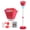 Red, variant on Bubble Machine - Rechargeable Automatic Bubble Maker with Light Music, 4-Level Adjustable Heights, Detachable Bubble Wand for Wedding Birthday Party, Sky Blue