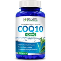 Natural Vitamin CoQ10 Extra Strength 400mg 200 Capsules Quick Absorption (Gluten Free & Non-GMO)