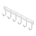 thumbnail image 2 of Soporte de pared para raquetas de bádminton y tenis, fácil de instalar, gancho resistente para gimnasio, sala de juegos y jardín de infancia. 6 ganchos blancos, 2 of 8