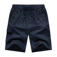 thumbnail image 1 of Aayomet Mens Workout Shorts Striped Pocket Tether Cropped Pants Athletic Functional Cargo Pants (Black, XXXXXL), 1 of 4
