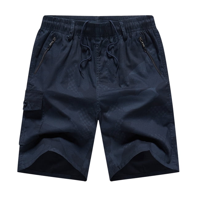 Aayomet Mens Workout Shorts Striped Pocket Tether Cropped Pants Athletic Functional Cargo Pants (Black, XXXXXL)
