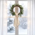 thumbnail image 3 of Plaid Wreath Sash for Front Door, 54inch Christmas Cotton Linen Wreath Ribbons Curtain Ties Bow for Yard Porch Garland Home Decor, 3 of 6