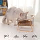 thumbnail image 3 of Tazón de comida para perros y gatos, elevado, inclinado, transparente, hierro dorado, tazón individual, 3 of 7