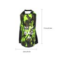thumbnail image 4 of Eigraketly Mochila impermeable para exteriores de 2L-30L, mochila seca de camuflaje, bolsa seca de buceo para Rafting, bolsas de natación de PVC Deportes acuáticos camuflaje verde 24x72cm, 4 of 6