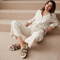 thumbnail image 6 of Cushionaire Cuddle Comfort Slippers for Women - Faux Shearling Cozy Slide Sandal +Memory Foam, Wide Widths Available, 6 of 21