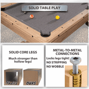 Freetime Fun 7 FT 3 in 1 Multi Game Combo Pool Table with Dining and Table Tennis Tops - RB3010