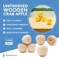 thumbnail image 4 of Unfinished Wood Crab Apple 1-3/8-inch, Pack of 5 Realistic Apple Kitchen Décor and Accessories, Fake Apples for Crafts, by Woodpeckers, 4 of 6