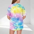 thumbnail image 4 of Women's Pajama Set Under $10 Short Sleeve And Shorts Casual Loose Printing Round Neck Short Sleeved Shorts Pajamas Suit, 4 of 6
