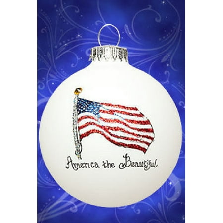 flag america the beautiful christmas glass ornament made flag america the beautiful christmas glass ornament made