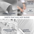 thumbnail image 3 of Eucalyptus Sheets – Cooling Tencel Sheets Queen Blend with Egyptian Cotton, Ultra-Soft Breathable Percale Weave 4-Piece Bedding Set for a Luxurious, Refreshing Sleep (Light Grey)$$Bedding, 3 of 9