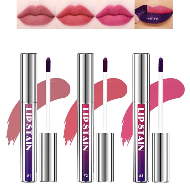 Set de tintes para labios Bekoeen, delineador de labios impermeable de larga duración, 3 unidades