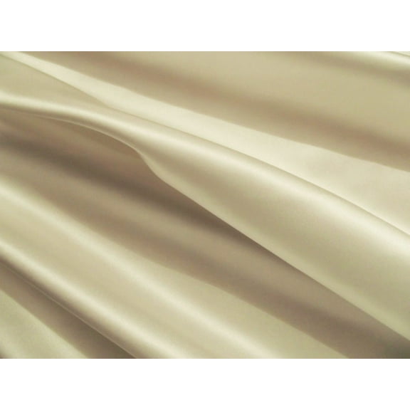 Satin FABRIC 10 YARDS OF 100% Satin 60 inch WIDE 15 COLOR Tablecloth By the Yard", (Color: Ivory)