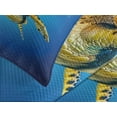 thumbnail image 4 of Ambesonne Turtle Quilted Bedspread Set 3 Pcs, Blue Waters Swimming, King Size, Blue Yellow Dark Brown, 4 of 5