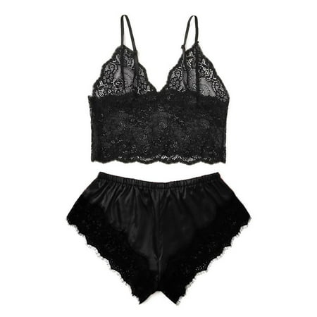 

Qcmgmg Women Bow Floral Pj Sets Two-piece Eyelash Pjs Cami Shorts Set Loungewear Sleepwear Pajamas Set L