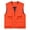 Orange, variant on Fewfanhot Men Stand Collar Multi Pocket Zip Up Utility Vest Outdoor Fishing Hunting Sleeveless Cargo Waistcoat