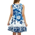 thumbnail image 5 of Rciityk Summer Dresses for Women Beach Floral Tshirt Sundress Casual Pockets Boho Tank Dress Loose Crew Neck Sleeveless Mini Dresses, 5 of 7