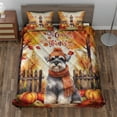 thumbnail image 2 of Happy Thanksgiving Schnauzer Give Thanks Fall Beanie Scarf Welcome Quilt Bedding Set Miniature Schnauzer Dog Lover 1 Blanket Bed Cover 2 Pillowcases - 00020, 2 of 5