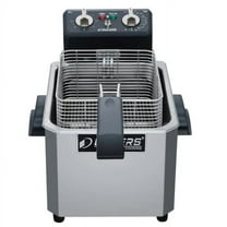 Dukers DCF15E Countertop Fryer, 15lb, Commercial, Electric Deep Fryers, Silver