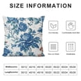 thumbnail image 5 of Shiartex Flowers Leaves Rococo Print Pillow Covers for Couch Square Pillowcase 1PC 22x22in, 5 of 5