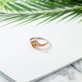 thumbnail image 4 of Gem Stone King 10K Rose Gold Yellow Sapphire and White Diamond Women Engagement Ring (0.59 Ct Oval, Size 7), 4 of 4