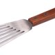 thumbnail image 3 of Espátula para pescado con hoja de acero inoxidable de precisión, mango de madera, diseño ranurado para drenar la grasa, paquete de 2, grado comercial para cocinar y asar a la parrilla de alta, 3 of 6