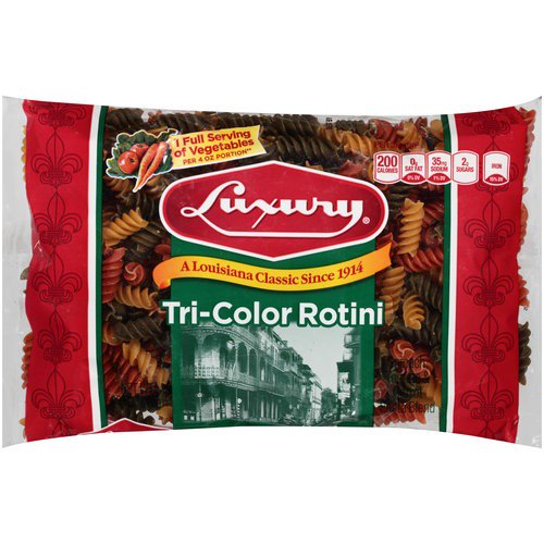Luxury TriColor Rotini, 12 Oz