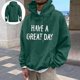 thumbnail image 1 of MHFRRA Sudadera con Capucha Gráfica Divertida, Informal, Cómoda y con Estampado de Letras para Uso Diario y Actividades Al Aire Libre Verde oscuro, 1 of 6