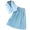 Blue, variant on KyCheLot Little Girls Outfit Summer Casual V Neck Sleeveless Crop Vest Flowy Pleated Midi Skirts Set for 2-8 Years