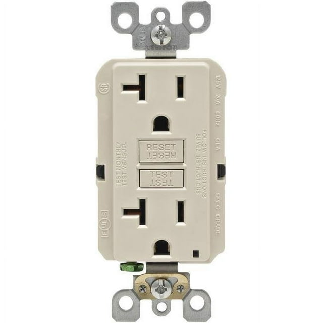 Leviton Mfg R06-GFNT2-0KT Test Gfci Auto 15A - Amande Légère