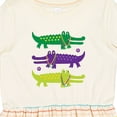 thumbnail image 4 of Inktastic Mardi Gras Holiday Alligators Girls Toddler Dress, 4 of 5